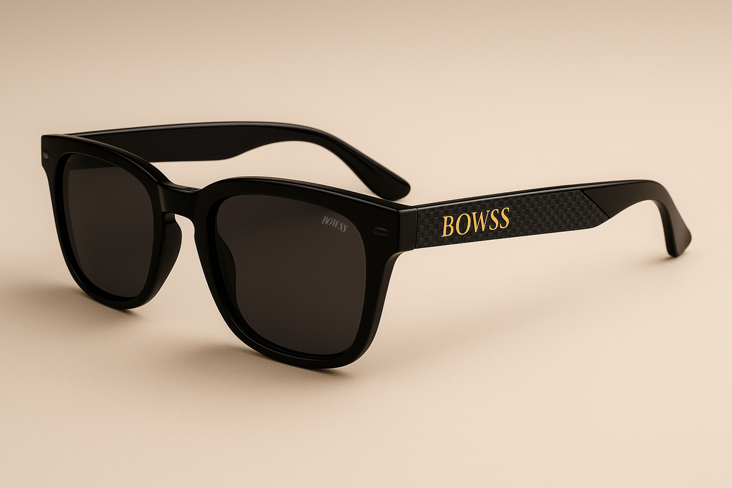 BOWSS ‘CARBON BLACK’ Wayfarer Sunglasses