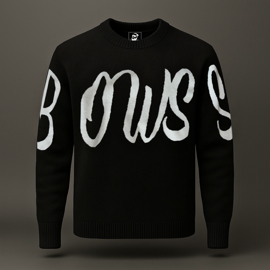 BOWSS “GHOST STROKE” Cotton Knit Sweater
