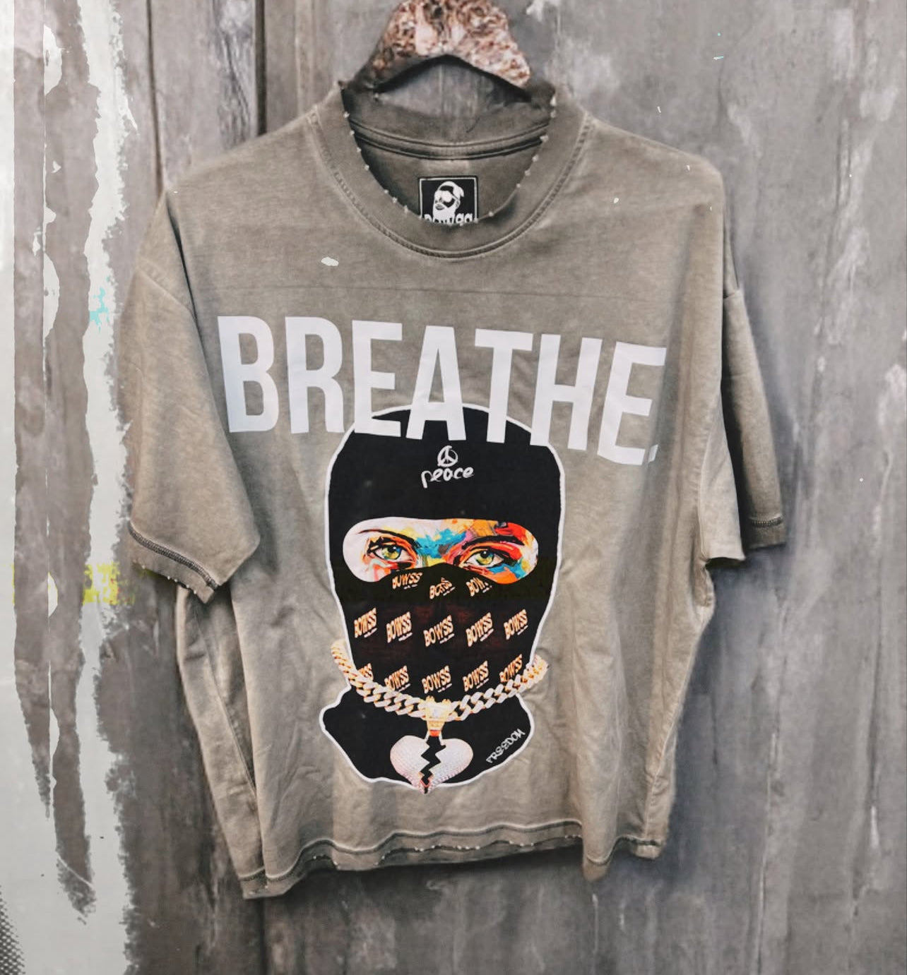 BOWSS ‘BREATHE’ TEE - Monkey Washed